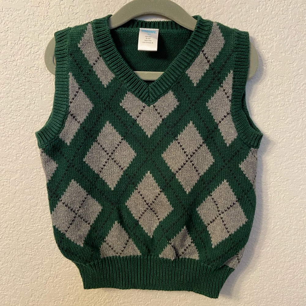 Gymboree Holiday Argyle Sweater Vest size 2T